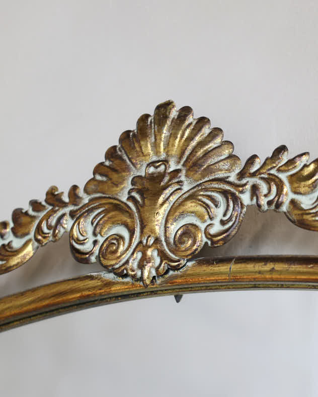 Floral Golden Wall Mirror