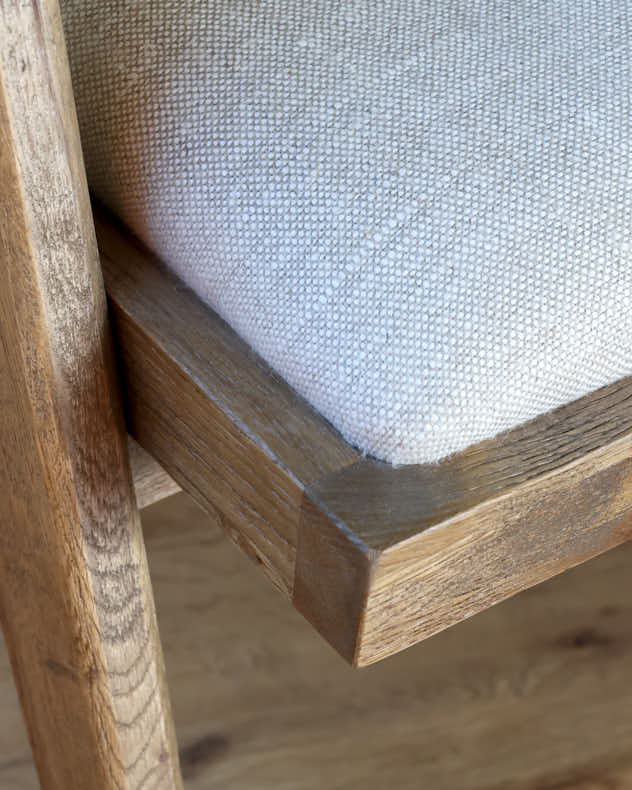Countryside Oak Wood Rattan Chair
