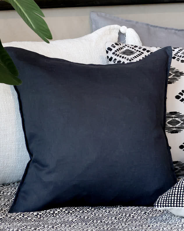 Dusk Blue Linen Cushion