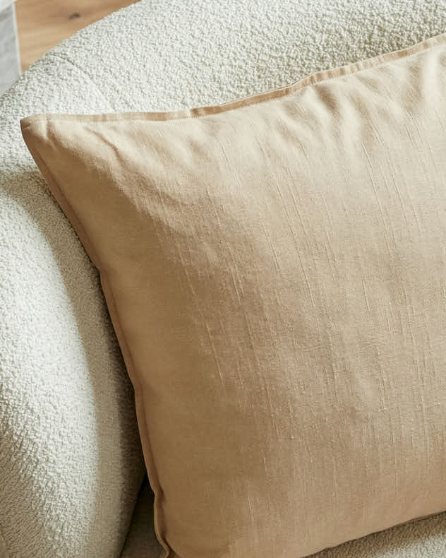 Cushions - Almond Beige Linen Cushion