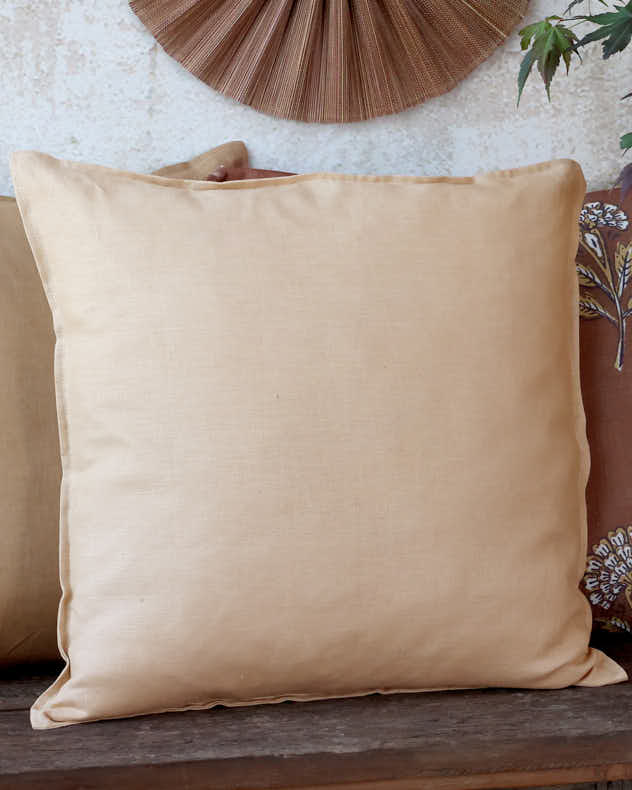 Almond Beige Linen Cushion