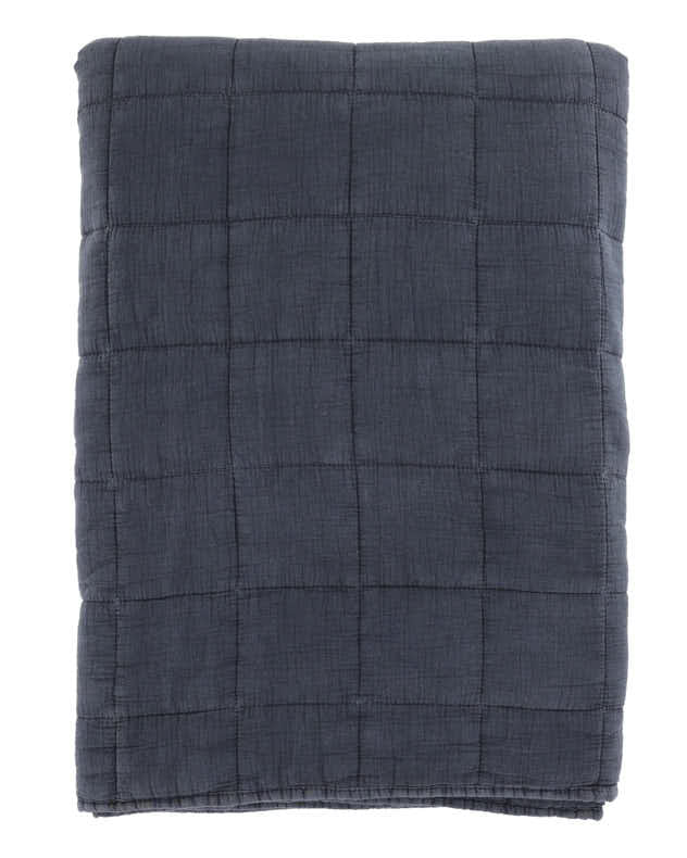 Midnight Blue Soft Quilted Throw