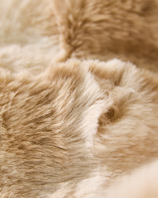 Brown Faux Fur Throw