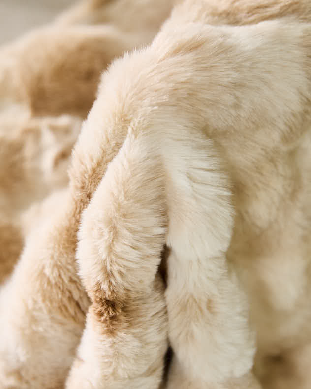 Brown Faux Fur Throw
