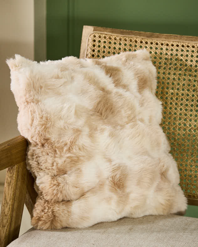 Brown Faux Fur Cushion