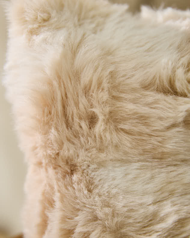 Brown Faux Fur Cushion