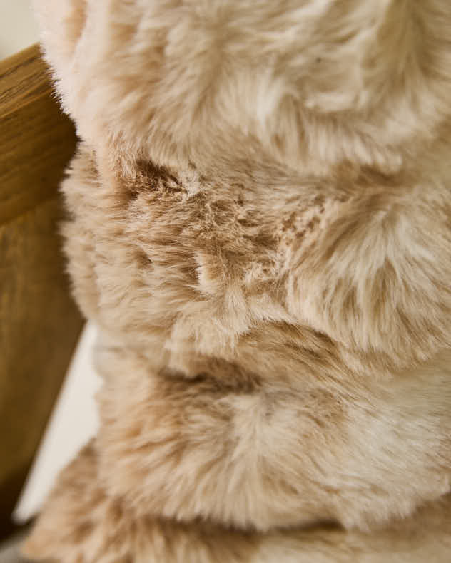 Brown Faux Fur Cushion