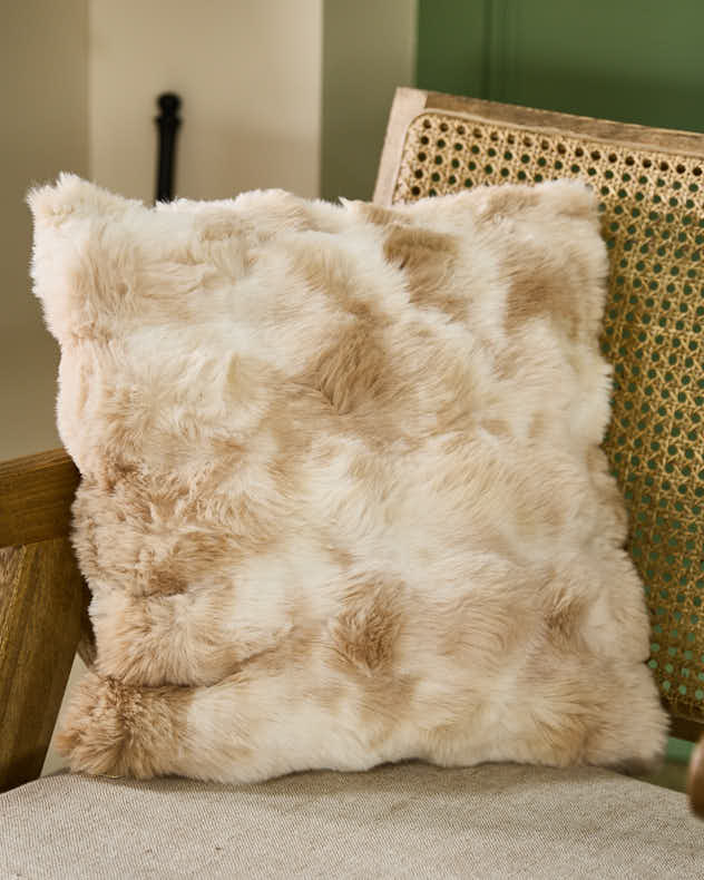 Brown Faux Fur Cushion