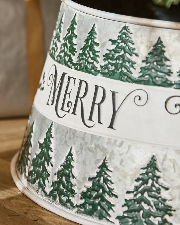 Tree Skirts - Merry Christmas Metal Tree Skirt