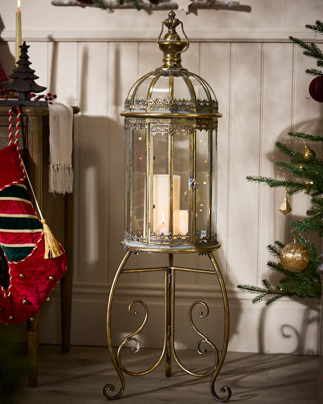 Scrolled Standing Lantern
