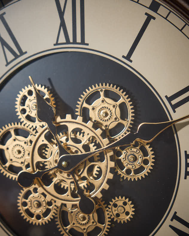 Antique Brass Mechanical Wall Clock