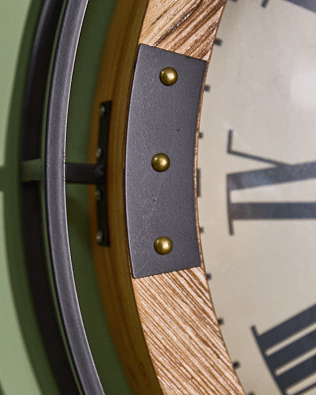 Vintage Wood Mechanical Wall Clock