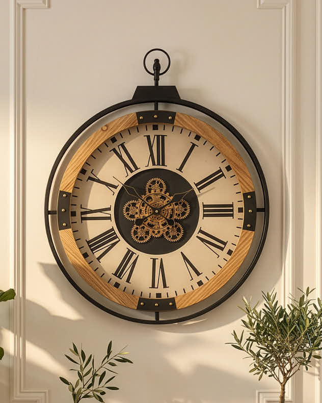 Clocks - Vintage Wood Mechanical Wall Clock