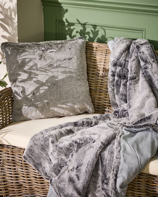 Cushion Grey 100% Polyester Cushions - Hygge Charcoal Cushion and Throw Collection
