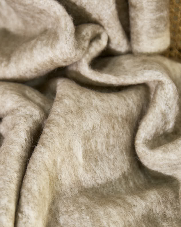 Decke aus natürlichem Wollmischgewebe