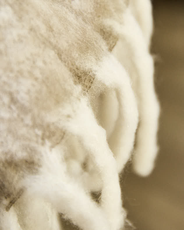 Decke aus natürlichem Wollmischgewebe