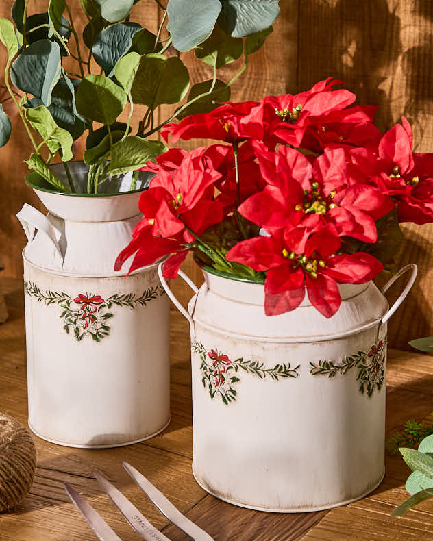 Festive Milk Churn Vase