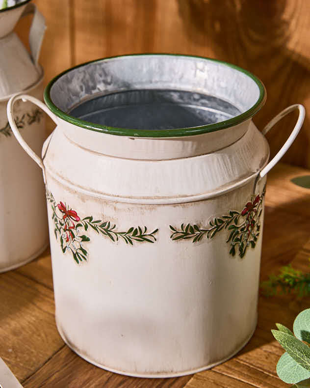 Festive Milk Churn Vase
