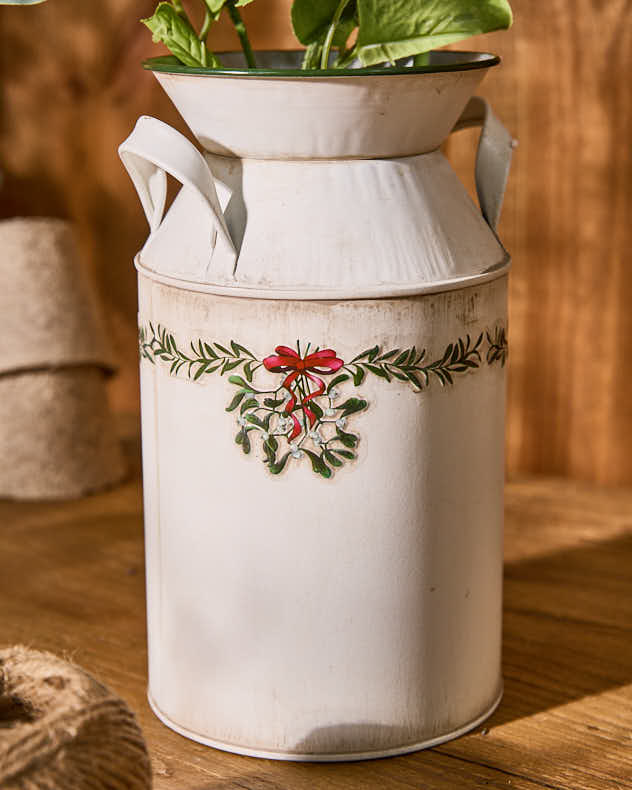 Festive Milk Churn Vase