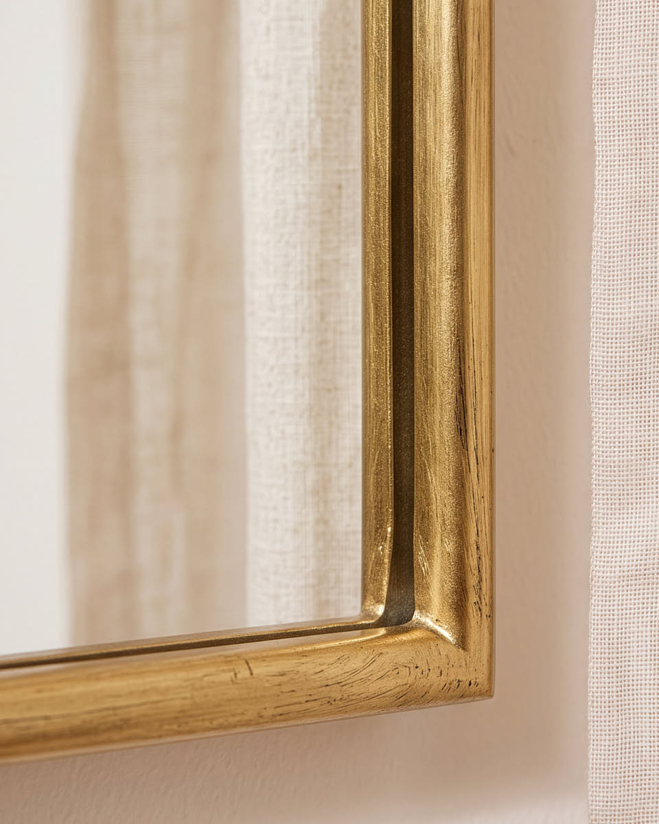 Bow &amp; Ribbon Gold Arched Mirror