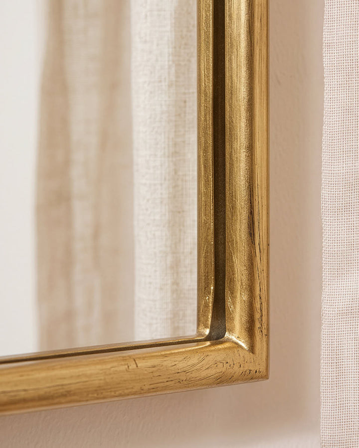 Bow &amp; Ribbon Gold Arched Mirror