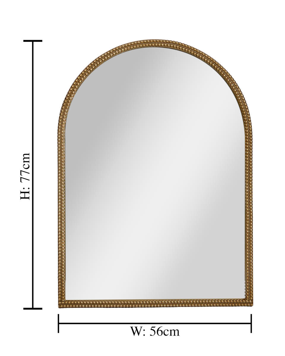 Beaded Gold Vanity Mirror