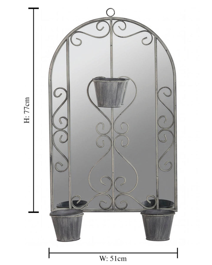 Mirrored Arch Plant Pot Holder