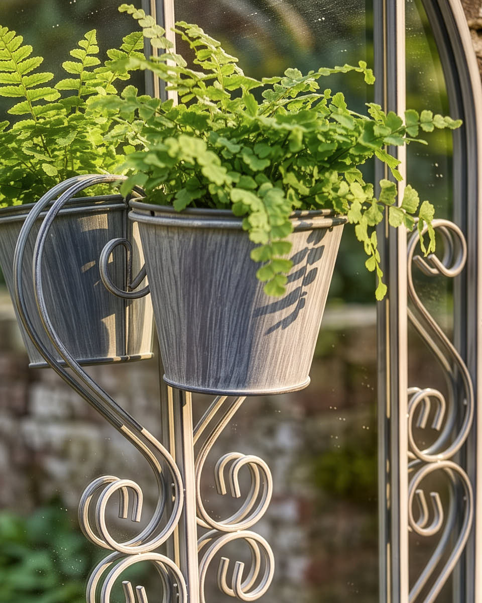 Mirrored Arch Plant Pot Holder