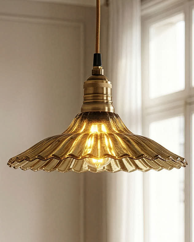 Olive Fleur Glass Ceiling Shade