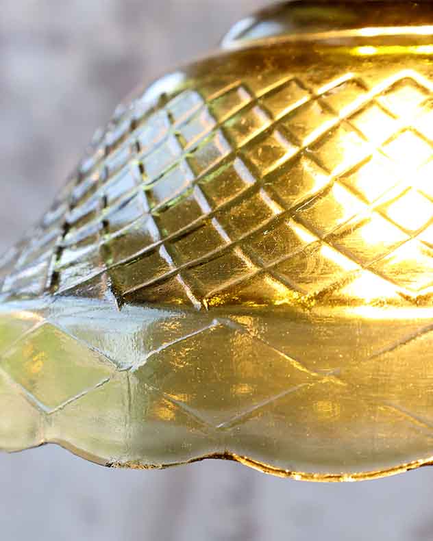 Olive Quilted Pendant Ceiling Shade