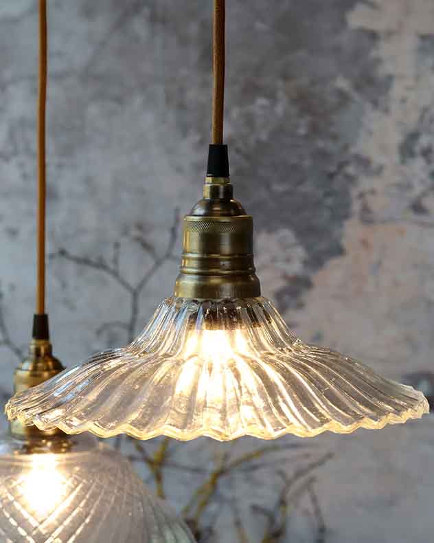 Crystal Fleur Glass Ceiling Shade