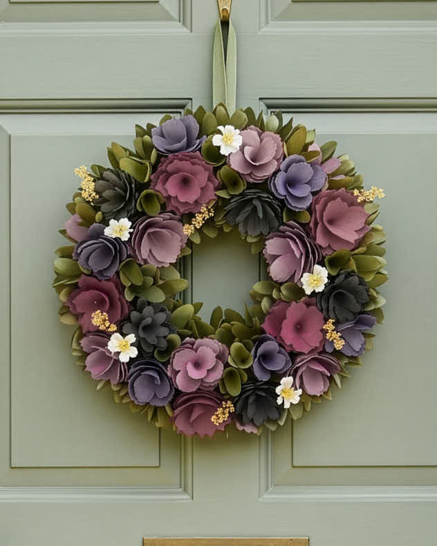 Lilac Spring Floral Wreath