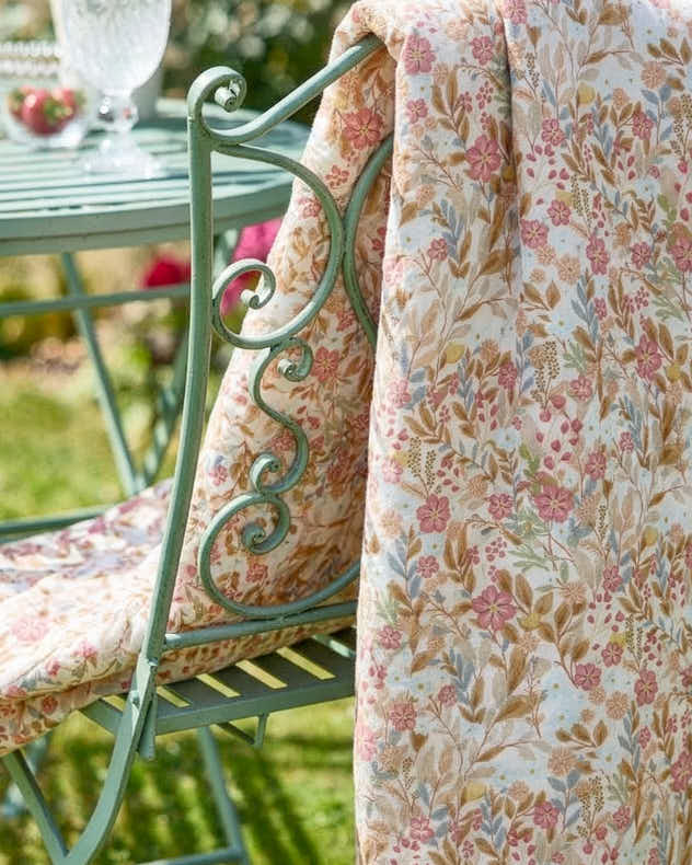 Picnic Blankets - Pink Gardenia Outdoor Floral Blanket