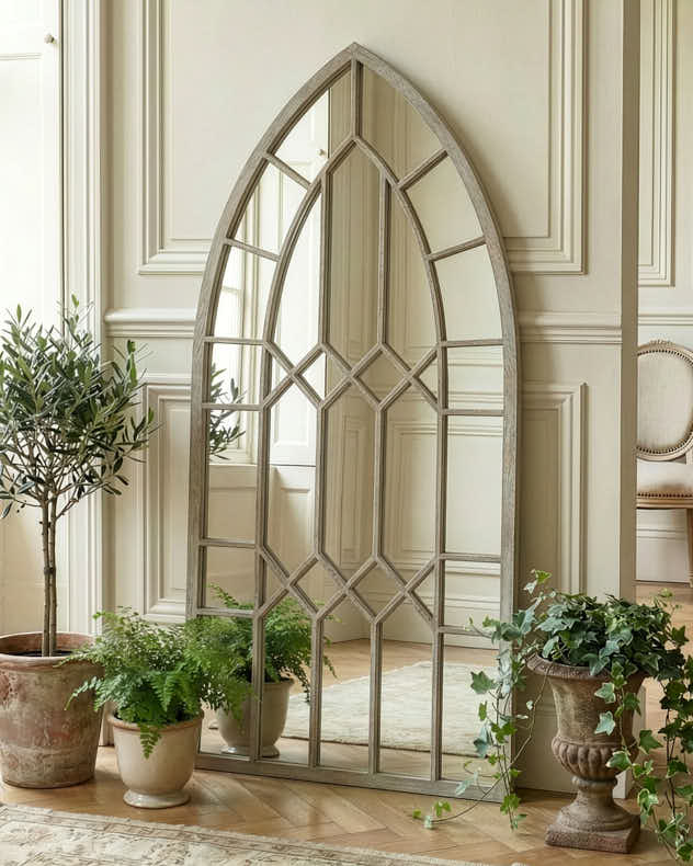 Cathedral Arched Panel Wall Mirror