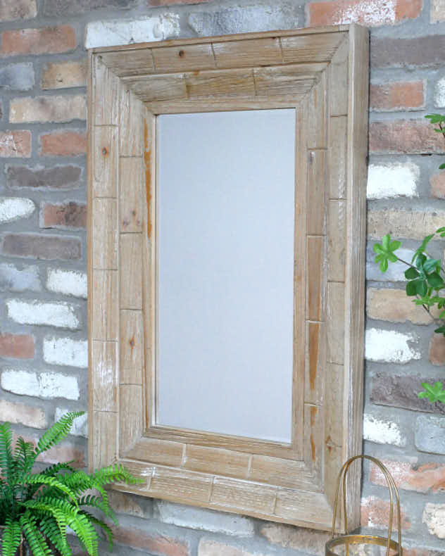 Portrait Wooden Framed Wall Mirror