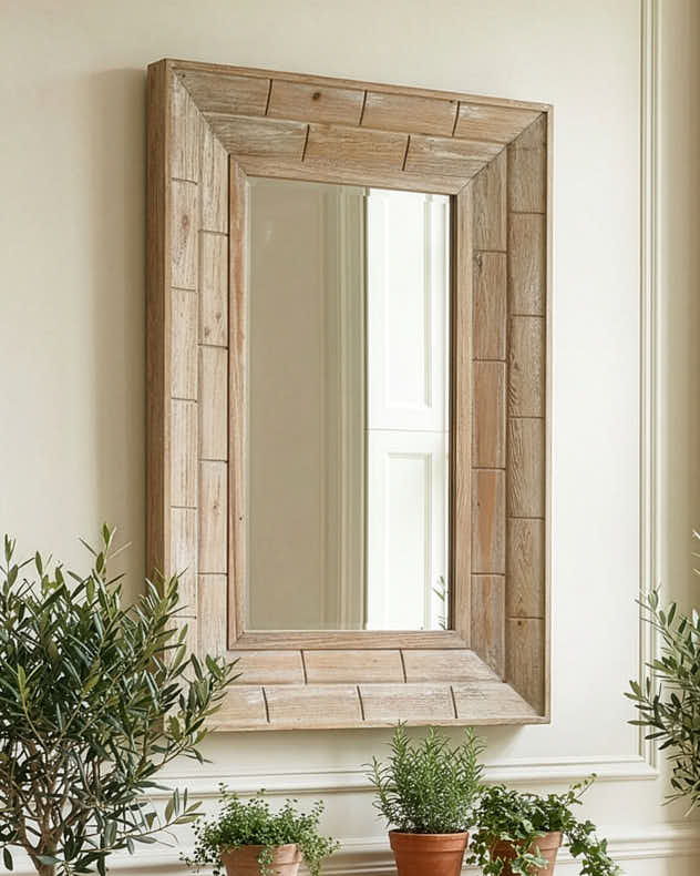 Portrait Wooden Framed Wall Mirror