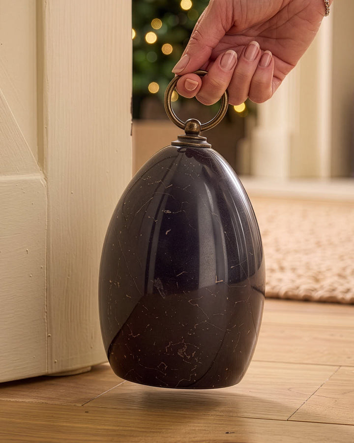 Black Marble Door Stop