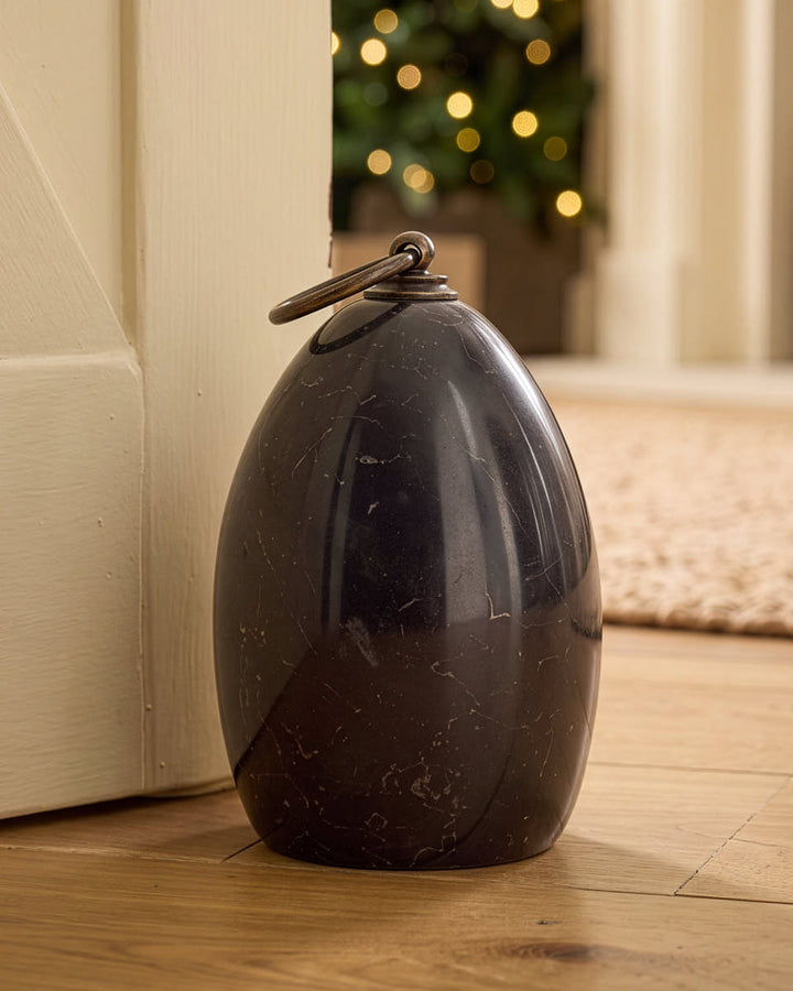 Black Marble Door Stop