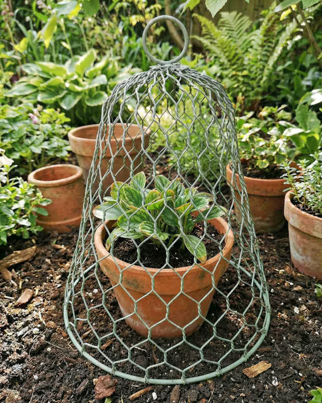 Metal Garden Accessories - Wired Bell Garden Cloche