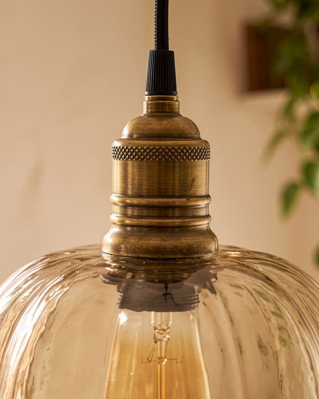 Smoked Glass Clove Ceiling Light