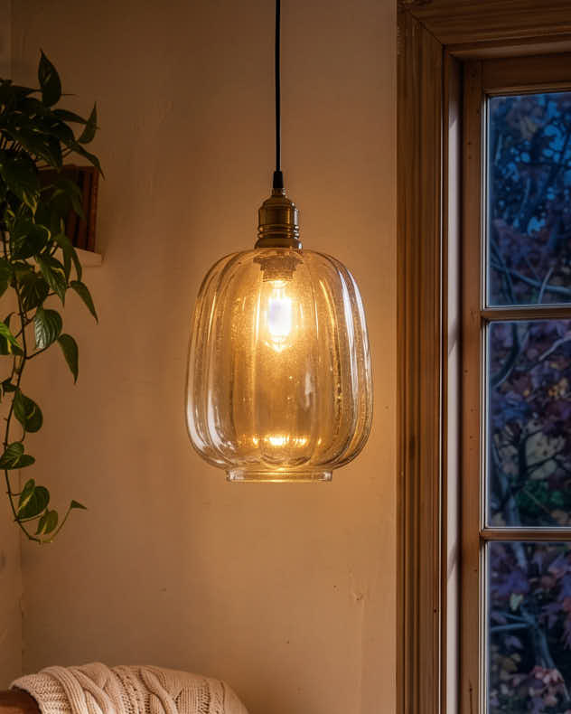 Smoked Glass Clove Ceiling Light