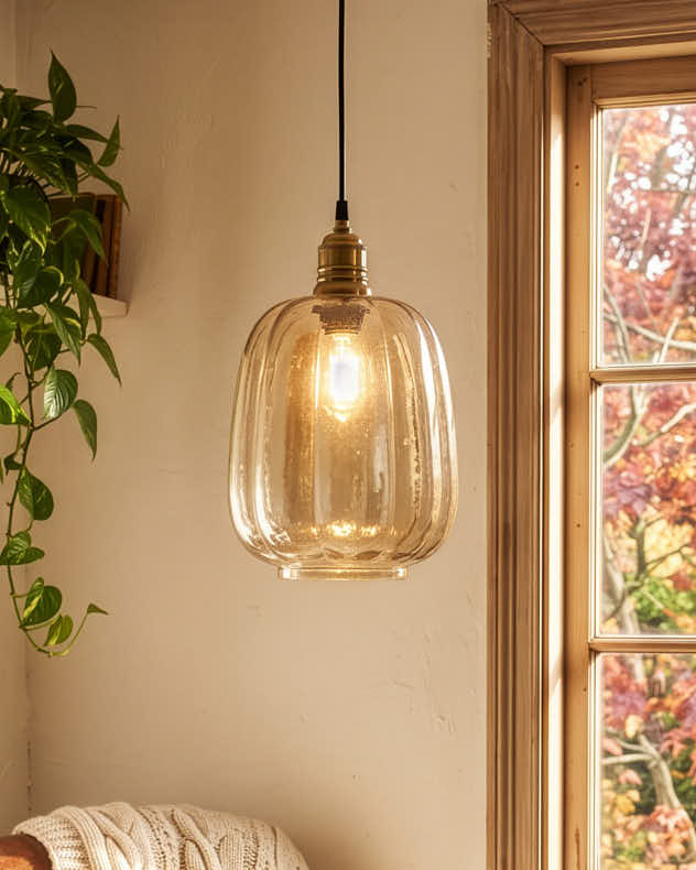 Smoked Glass Clove Ceiling Light