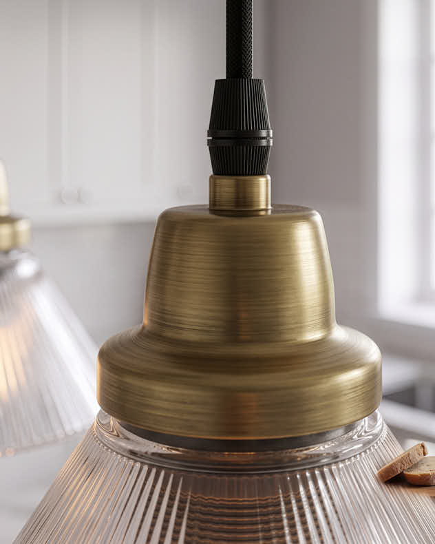 Glass Cone Pendant Ceiling Light