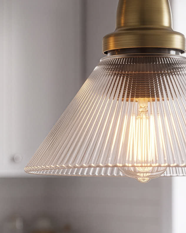 Glass Cone Pendant Ceiling Light