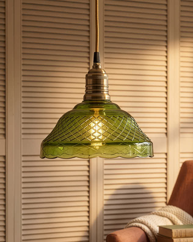 Vintage Quilted Pendant Ceiling Shades