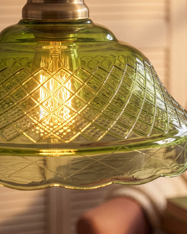 Vintage Quilted Pendant Ceiling Shades
