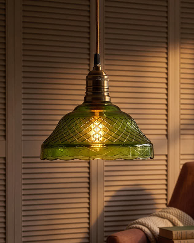 Vintage Quilted Pendant Ceiling Shades