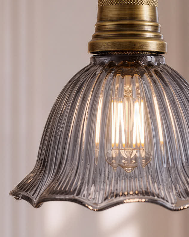Flora Smoked Glass Ceiling Light