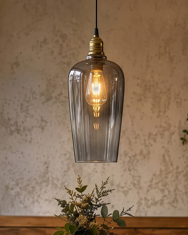 Fontaine Smoked Glass Pendant Light