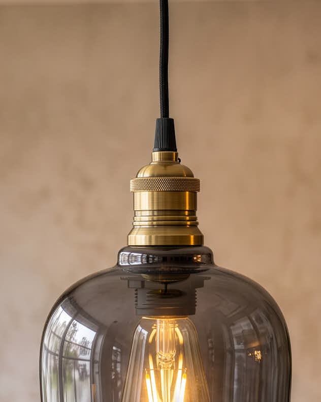 Fontaine Smoked Glass Pendant Light
